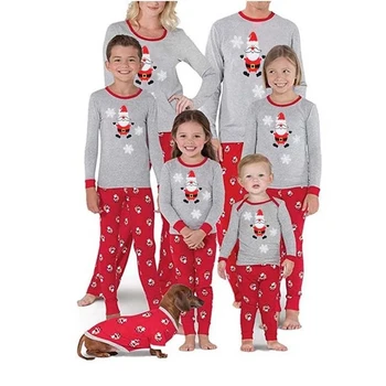 Vianoce Rodine Zodpovedajúce Pyžamo Nastaviť Muži, Ženy, Deti Sleepwear Odev Santa Claus Top+Dna Bavlnené Oblečenie Nastaviť Plus Veľkosť