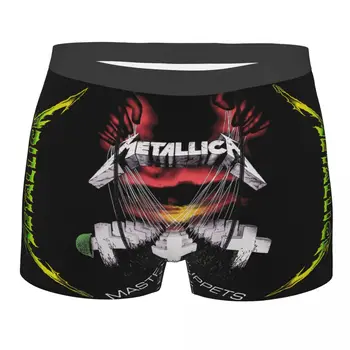 Metallicas Hudby Mužov Boxer Nohavičky špeciálne Vysoko Priedušná spodná Bielizeň Najvyššej Kvality 3D Tlač Šortky Darček