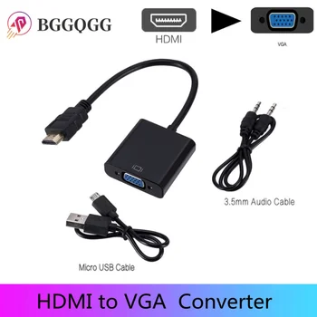 1080P kompatibilný s HDMI VGA Digitálneho Na Analógový Prevodník Kábel pre Xbox PS4 PC, Notebook, TV Box Na Projektor Displayer HDTV