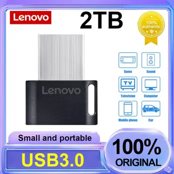 Lenovo 2TB USB 3.0 Flash Disk Vysokou Rýchlosťou Kovové Pero Disk 1 TB Vodotesný, Prenosný Flash Disk Mini SSD Memoria Darček Vlastné Logo
