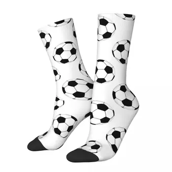 Futbalový Loptu Vzor Futbal, Baliaci Papier, Oblečenie Muži Ženy Ponožky Priedušná Grafické Stredná Dĺžka Ponožky Teplé Dary