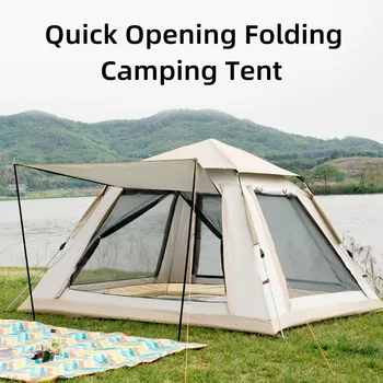 Outdoor Camping Tent1-4People Automatické Rýchle otvorenie Plážový Stan Rainproof Multi-osoba, Ultra-ľahké Camping Stan Výlet