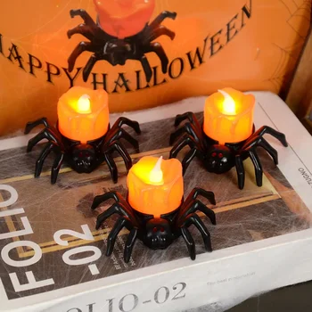 Halloween Dekorácie LED sviečkach Plastové Spider Tekvica Lampa pre Domáce Bar Strašidelný Dom Halloween Party Dekor Horor Rekvizity