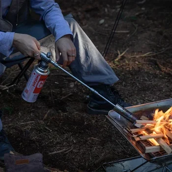 Plameň Nastaviteľné Pochodeň pre potreby na Kempovanie Sporák s úložným Prípade,Vysoký Výstupný 35000w Plameňomety Predlžuje na Outdoor Camping Požiarov