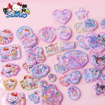 2/4pcs Anime Sanrio Kawaii Hello Kitty Kuromi Moje Melódie 3d Stereo Shake Nálepky Dievča Srdce Diy Ruky Účet Materiálu sú Samolepky