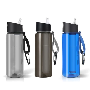25UC 650 ml 0.01-Micron Filtrovanej Vody Fľašu Vody Filter Fľašu s Filtračnou pre Prežitie, Camping, Turizmus, Vonkajšie