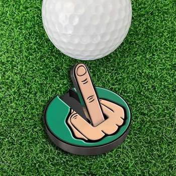 Vtipné Prostredníkom Golf Ball Marker Darčeky Kovové Vymeniteľné Golfové Čiapky Klipy Golf Loptu Pozícia Známky Golfista