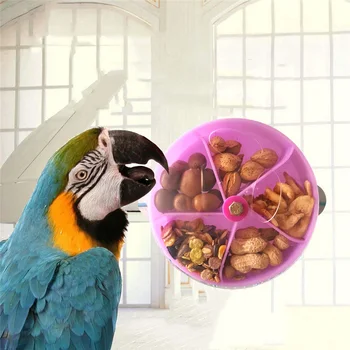 5 Mriežky Zábavné Pet Vták Papagáj Feeder Hračka Na Zavesenie Zelené Krmivo Rotujúce Potravín Klietky, Misky, Rotujúce Vták Potravín Miska Vták Hrať Hračka