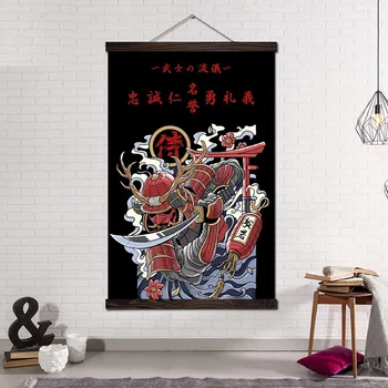 Moderné Nástenné Art Tlač A Poster Prejdite Plátno na Maľovanie na Stenu Decor Obrázok Dekorácie pre Obývacia Izba Japonský Bábkové Samuraj