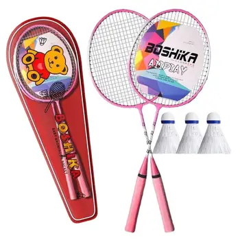 Badminton Raketa Ľahký 2 Prehrávač Badminton Rakety Nastaviť Rekreácia V Prírode Príslušenstvo S Prepravný Vak A 3 Badminton