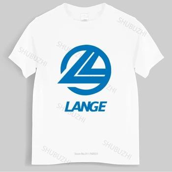 Bavlnené Tričko Mužov Posádky Krku Topy Lange Lyžiarske Topánky Racing T-SHIRT mužov bavlnené tričko v lete značky Väčšiu Veľkosť Homme Black T-shirt
