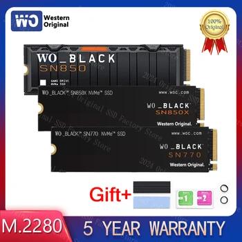 Western pôvodného BLACK SN850X SN770 SN750 SN570 M2 SSD NVMe Vnútorného Herné ssd (Solid State Drive Gen4 PCIe M. 2 2280 3D NAND Pre PC