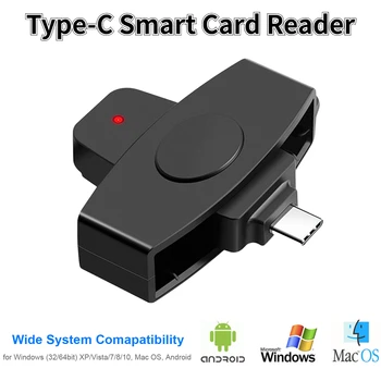 USB typu C Čítačku Kariet Sim Cloner Typ C Adaptér pre najesť dni Občan ID Banka EMV SD Karty, Externého pre Mac/OS Android NOVÉ