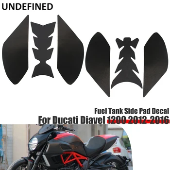 Pre Ducati Diavel 1200 2012 2013 2014 2015 2016 Plyn Tank Pad Nálepky Strane Kolena Rukoväť Chránič Odtlačkový Motocykel Gumy Čierna