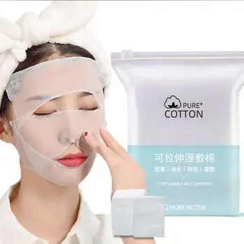 Múmiový Gázy na Tvár make-up Bavlna Podložky Pružné Pružnosť Jednorazové Kozmetické Bavlna Maska Mokré Komprimovať Utrite Čistenie