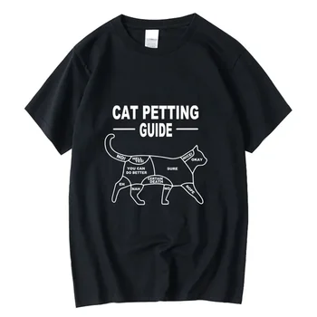 Bežné Zábavné Cool Cat Tlače Voľné O-krku Cool Cat T Shirt Pre Mužov, Krátky Rukáv T-shirt Tees Hip-hop Žena Retro Oblečenie, Unisex