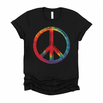 Tie Dye Mier Prihlásiť Tričko Rainbow Retro Hippie XS 4X
