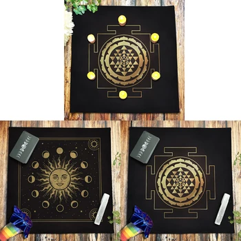 Prispôsobiteľné Mandala Tarot Obrus Čiar Veštenie, Astrológia Oltár Oracle Karty Mat Meditácie Symboly