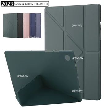 Y-Násobne Prípad Tabletu Samsung Tab A9 Prípade 8.7 palcový 2023 A9+ Skladací Stojan Magnetické Mäkké TPU Späť na Kartu A9 Plus 11