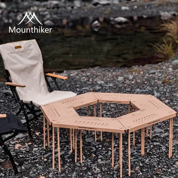 Nový camping prenosné hliníkové sporák, stôl skladací piknikový gril stolný šesťhranné tabuľka