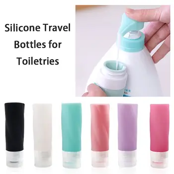 90ML Silikónové Fľašiach Nepresakuje Stlačiteľný Kozmetické Toaletná Šampón Kontajnery, Prenosné Cestovné Prázdna Fľaša