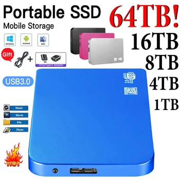 1 tb externé ssd Prenosný Pevný Disk USB3.1 hdd ssd 500gb ssd prenosné high speed disk mobile Pevný Disk pre xiao pre Notebook