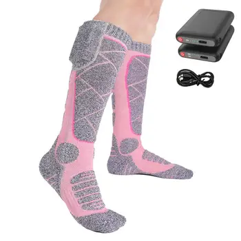 Elektrické Ponožky Elektrické Vyhrievané Ponožky S 3-úroveň Teplota Úprava 5000 MAh Chladné Počasie Vyhrievané Ponožky Pre Mužov, Ženy