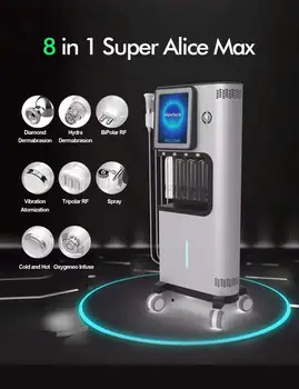 8 v 1 Super Alice Max Vákuový Čistiaci Peeling Tváre sprej pre hydratáciu a omladzujúci