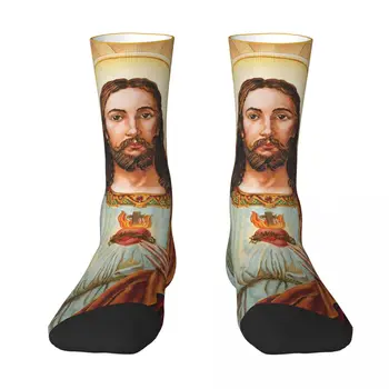 Ježiš Kristus Unisex Zimné Cyklistické Ponožky Happy Socks Street Štýl Crazy Ponožka