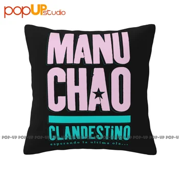 Zimné Manu Chao Clandestino Logo Obliečka Na Vankúš Hodiť Vankúš Módne Super Soft High-Density