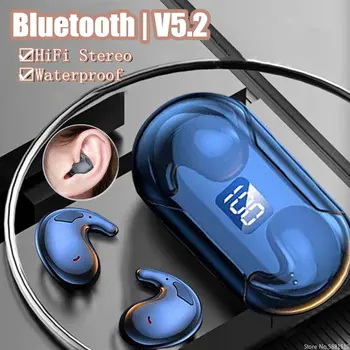 Mini Bluetooth Headset 5.3 Neviditeľné Slúchadlá Bezdrôtové Slúchadlá TWS Zníženie Hluku Spánku V Uchu Slúchadlá Pre Hudbu, Domáce Práce