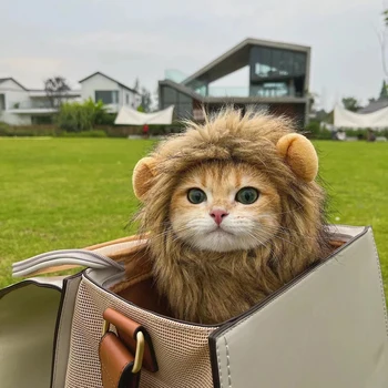 Cute Lion Hriva Mačka Parochňu Klobúk Legrační Zvieratá, Oblečenie Vymysleného Spp Strana Psov Cosplay Kostým Mačiatko, Šteňa Klobúk s Ušami Príslušenstvo