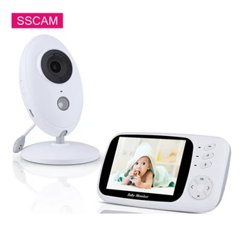 Baby Monitor Video Kamera Audio 3,5 palcový LCD Displej Detská Opatrovateľka Bezpečnosti, Nočné Videnie 2 Spôsob, ako Hovoriť VOX Mód