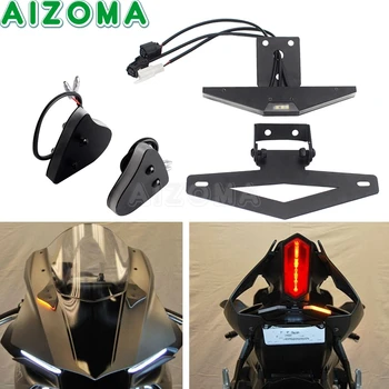 Predné LED Signál Zrkadlo Blokovať Off Light Chvost Upratané Blatník Kvapiek Držiak Pre Yamaha YZF R1 R1S R1M Motocyklové Príslušenstvo 2015-19