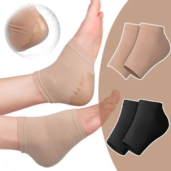 1Pair Päty Ochranný Kryt Plantárna Fasciitis Podpätky Ponožky, Silikónové Anti-Crack Hydratačné Obuvi Podložky Úľavu od Bolesti Nohy Starostlivosť Ponožka