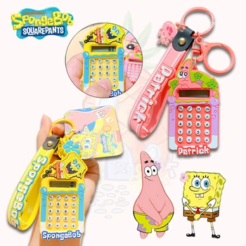 SpongeBob, Patrick Kalkulačka Keychain Anime Roztomilý Prenosný Mini Elektronické Kalkulačky Tvorivosti Prívesok Študentov, Školské Potreby