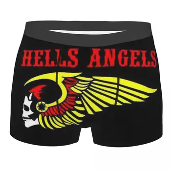 Vlastné Hells Angels Svete Logo Boxerky Šortky pánske Motocykel Nohavičky spodná Bielizeň, Spodky v Pohode