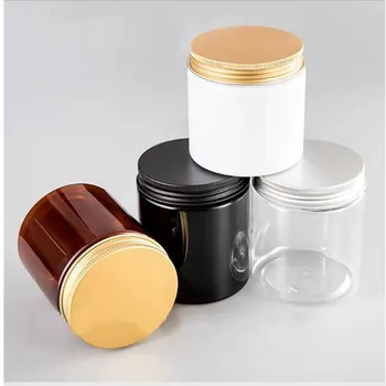 20pcs 250ml Plastové Jar pre Kozmetické Body Butter Cream Jar S Hliníkové Veko Prázdne Starostlivosti o pleť Kontajner make-up Hrniec Box Travel Kit