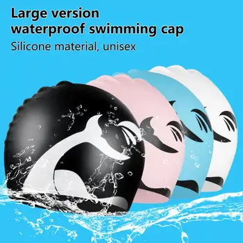 Praktické Dospelých Plávať Klobúk Nepremokavé Ochranu Sluchu Ľahký Silikónový Materiál Plávanie Klobúk